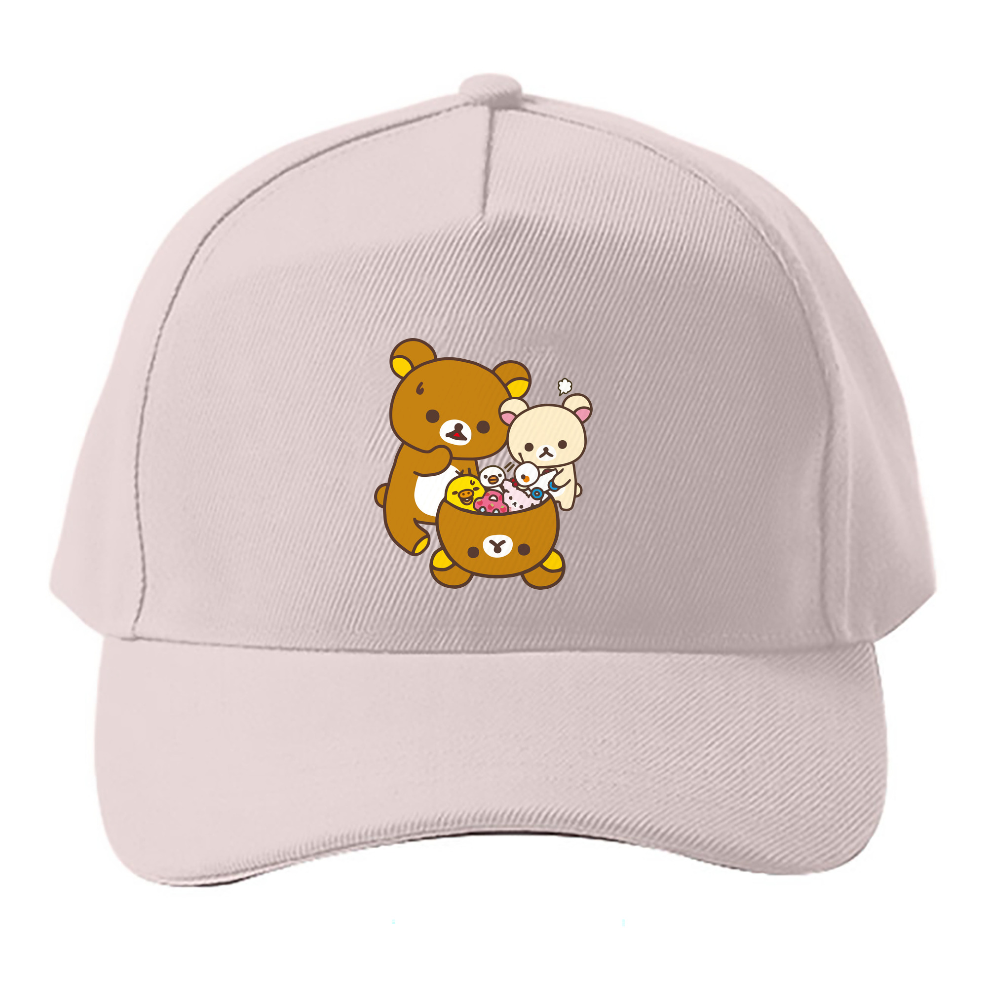 （画像用） リラックマ リラックマ キイロイトリ Rilakkuma Korilakkuma Kiiroitori ベースボールキャップ 綿100％ 男女兼用 帽子 スポーツ